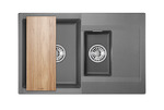 Превью картинка Кварцевая мойка GRANULA 7808, ГРАФИТ #4