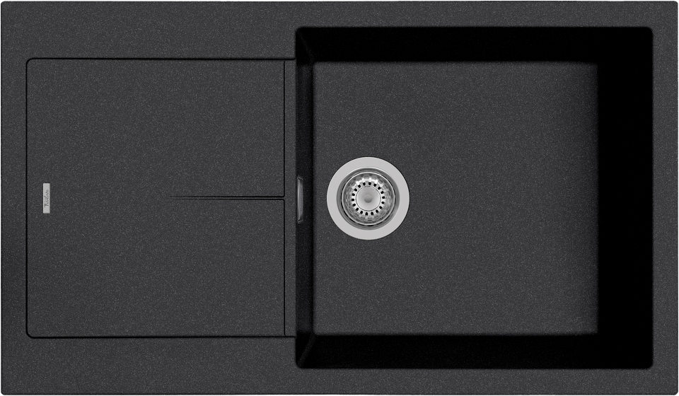 Фото Гранитная мойка Rivelato LUMO 8650 1-чаш 860*500 Nero opaco