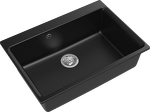 Превью картинка Кварцевая мойка Rivelato AXEL 70 1-чаша 730*520мм nero #2