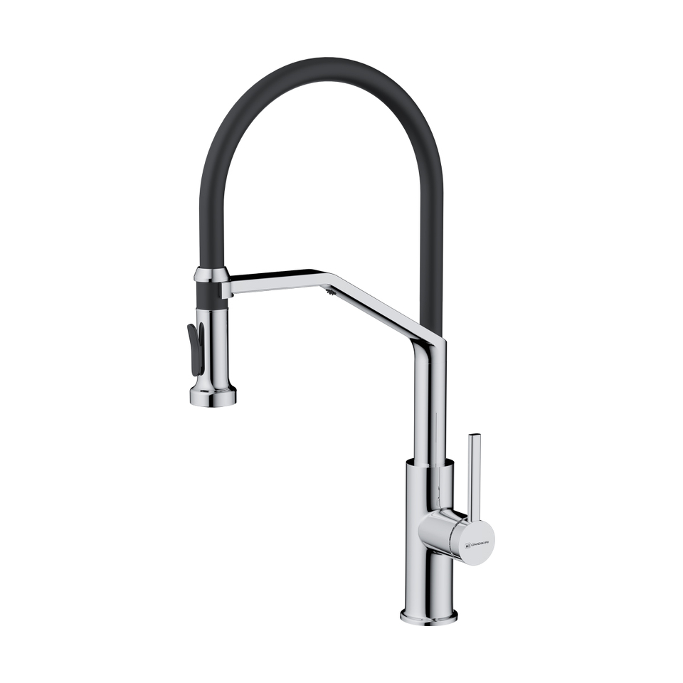 Фото Смеситель для кухни Omoikiri Makkari 2 Plus-SB-C-BL латунь/хром/черный