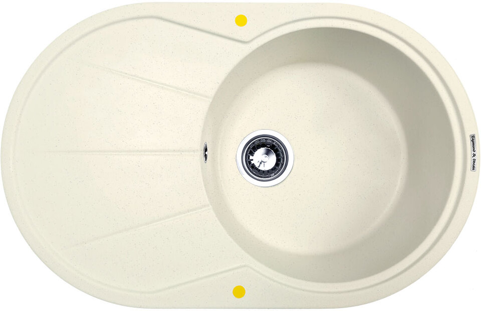 Фото Гранитная мойка Zigmund & Shtain KREIS OV 770B Каменная соль