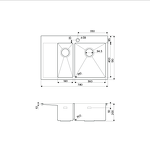 Превью картинка Металлическая мойка Omoikiri Akisame 78-2-R-LG нерж. сталь/светлое золото #2