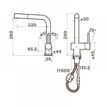 Превью картинка Смеситель для кухни Omoikiri Koriyama-SB BN нерж. сталь/нержавеющая сталь #2