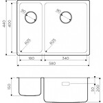 Превью картинка Металлическая мойка Omoikiri Tadzava 58-2-U/I-R-IN нерж. сталь/нержавеющая сталь #2
