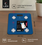 Превью картинка Lex LXBS 9012 напольные умные весы до 180кг, синие #2