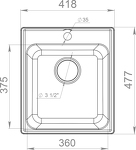 Превью картинка Кварцевая мойка GranFest GF-QUARZ 17 Песочный #2
