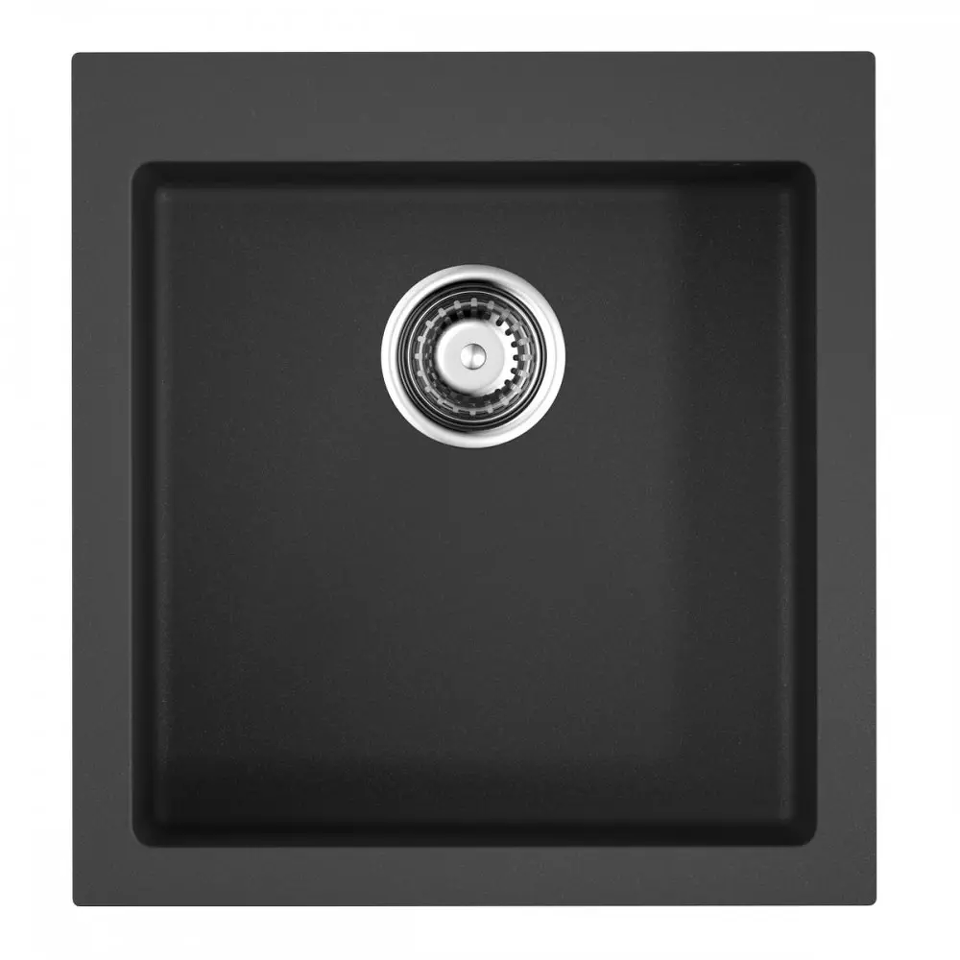 Фото Гранитная мойка Omoikiri Bosen 47-BL Tetogranit/черный