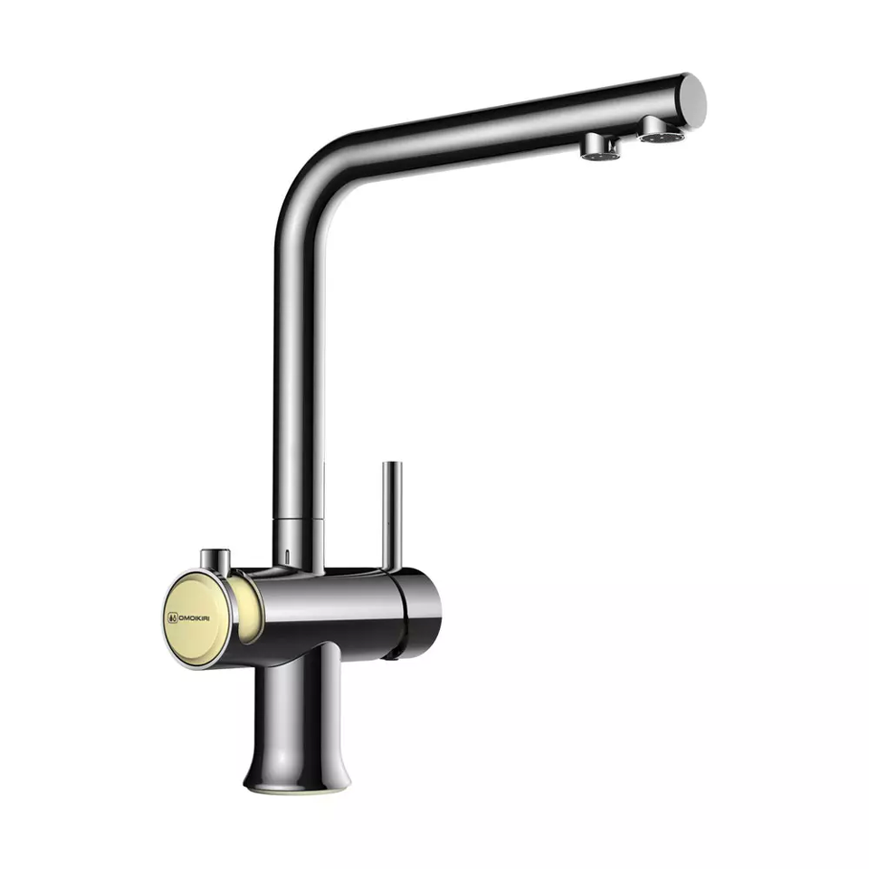 Фото Смеситель для кухни Omoikiri Hotaru-CH-B латунь/хром/голубой