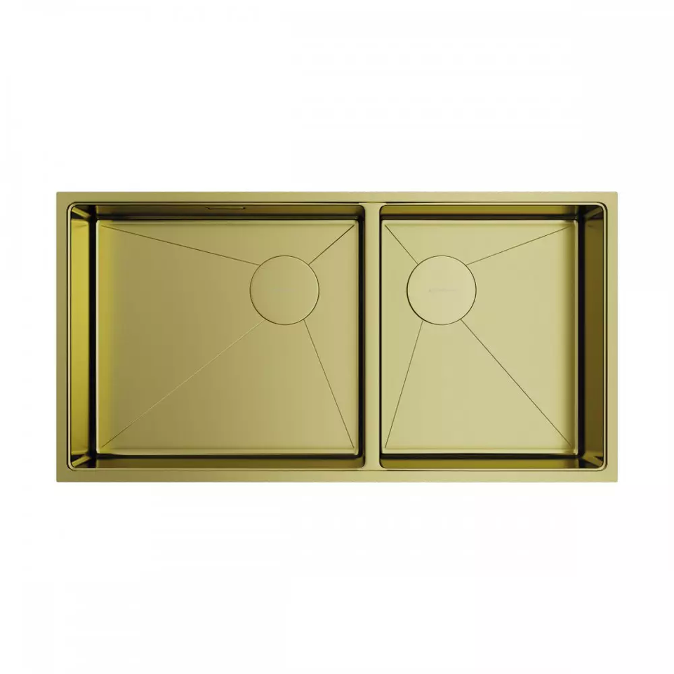 Фото Металлическая мойка Omoikiri Taki 85-2-LB-U/IF Side-LG нерж. сталь/светлое золото