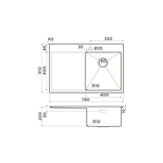 Превью картинка Металлическая мойка Omoikiri Akisame 78-L-LG нерж. сталь/светлое золото #2