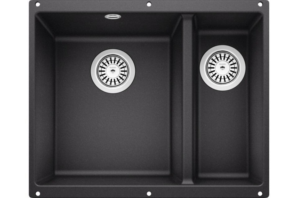 Фото Гранитная мойка Blanсo ROTAN 340/160-U SILGRANIT антрацит