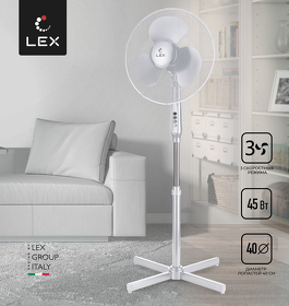 Картинка Lex LXFC 8310, 16" напольный вентилятор , белый