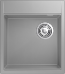 Превью картинка Гранитная мойка Rivelato TESORO 455-R 1-чаш 450*510 grigio metallizzato #1