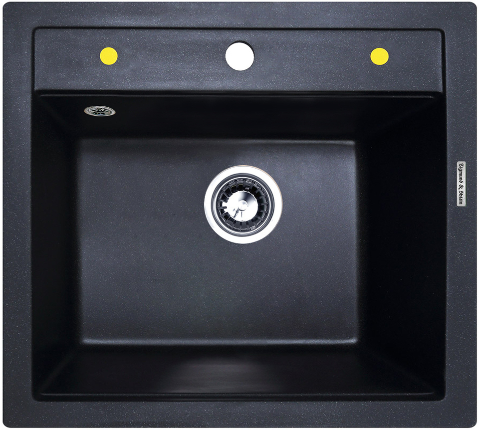 Фото Гранитная мойка Zigmund & Shtain PLATZ 560 Тёмная скала