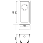 Превью картинка Гранитная мойка Omoikiri Kata 20-U-PA Artgranit/пастила #2
