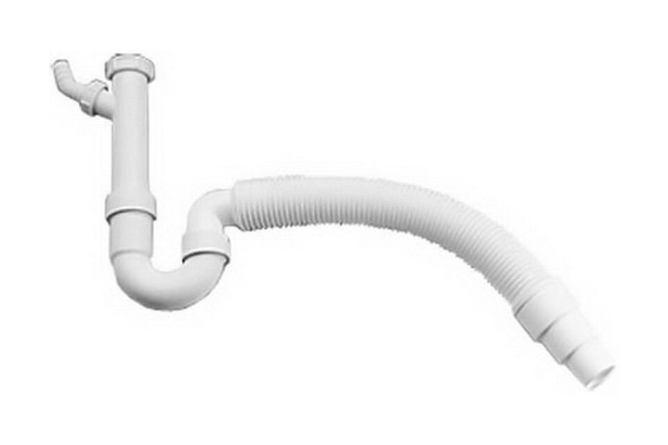 Фото Blanсo Сифон 1 1/2 х 40 с гофрированной трубкой 40х40/50