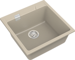 Превью картинка Кварцевая мойка Rivelato RAUM 50 1-чаша 500*510мм beige scuro #2