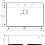 Превью картинка Гранитная мойка Omoikiri Tedori 79-DC Tetogranit/темный шоколад #2