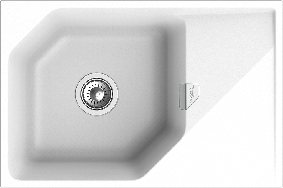 Фото Кварцевая мойка Rivelato LOCUS 75 1-чаш 750*500 brina