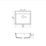 Превью картинка Гранитная мойка Omoikiri Daisen 60-BL Artgranit/черный #2