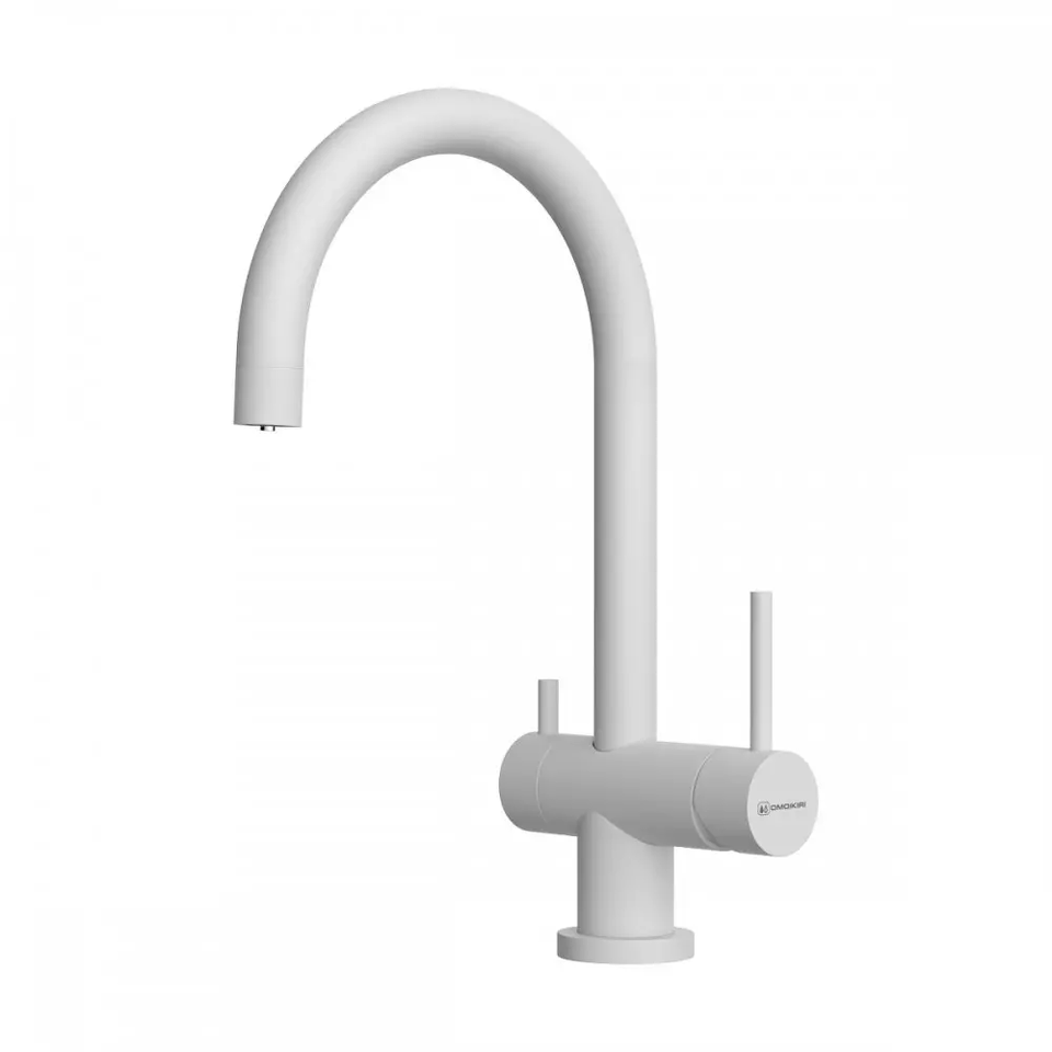 Фото Смеситель для кухни Omoikiri Yamada-P-WH латунь/белый
