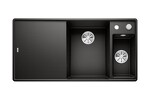 Превью картинка Гранитная мойка Blanсo AXIA III 6 S-F SILGRANIT черный чаша справа, доска стекло c кл.-авт. InFino #1