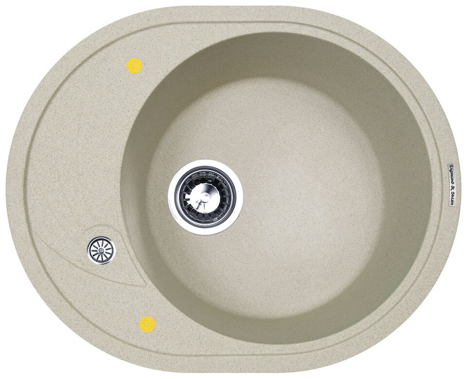 Фото Гранитная мойка Zigmund & Shtain KREIS OV 575 Речной песок