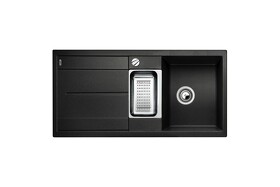 Картинка Blanсo METRA 6S SILGRANIT PuraDur черный с клапаном-автоматом