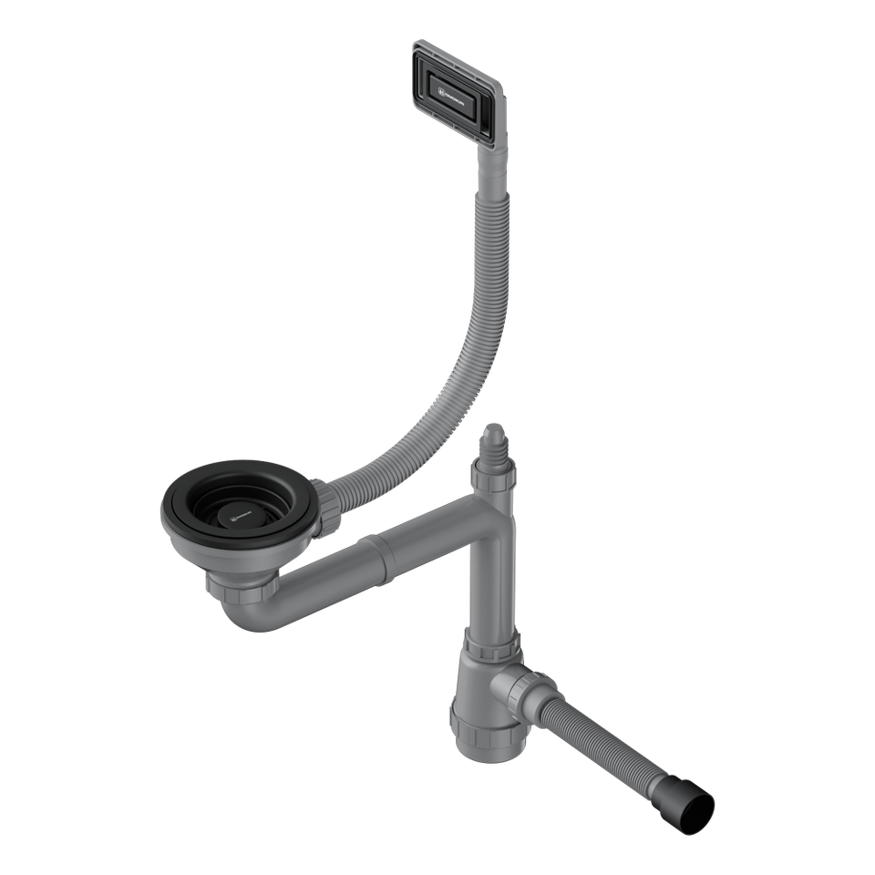 Фото Omoikiri Арматура для одночашевых моек с универсальным прямоугольным переливом WK-1-UN-GB