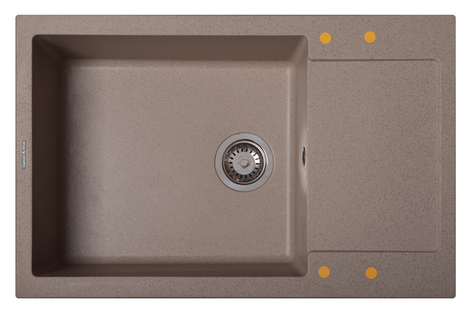 Фото Гранитная мойка Zigmund & Shtain RECHTECK 780.490 Речной песок
