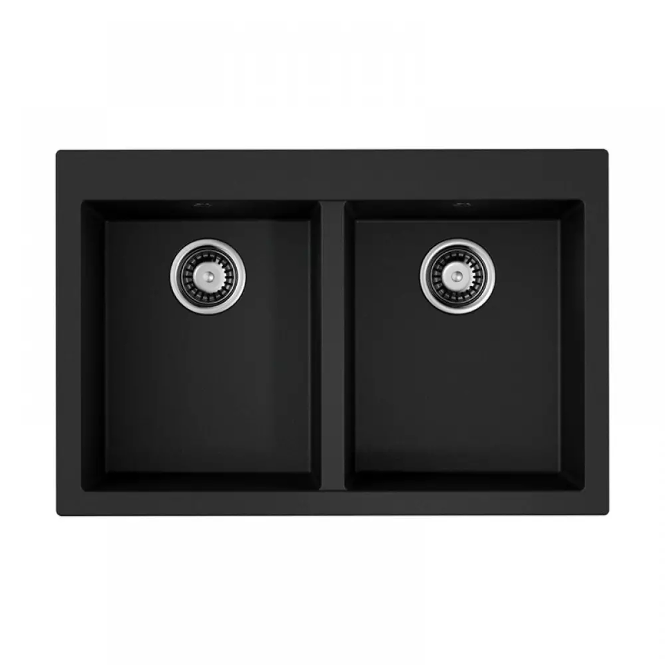 Фото Гранитная мойка Omoikiri Bosen 80-2-BL Tetogranit/черный