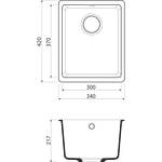 Превью картинка Гранитная мойка Omoikiri Kata 34-U-BE Artgranit/ваниль #2