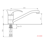 Превью картинка Смеситель для кухни Zigmund & Shtain ZS 0200 Молодое шампанское #3