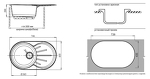Превью картинка Мраморная мойка GranFest RONDO 750L Бежевый #2