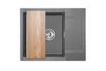 Превью картинка Кварцевая мойка GRANULA 6202, ГРАФИТ #4