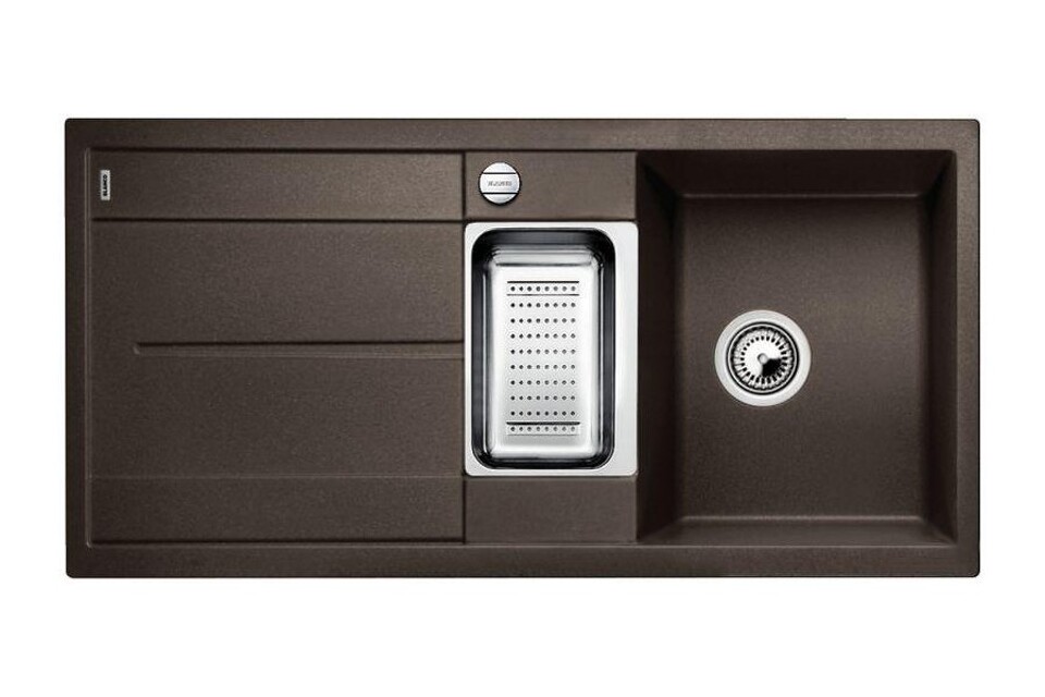 Фото Гранитная мойка Blanсo METRA 6 S-F SILGRANIT PuraDur кофе, с клапаном-автоматом
