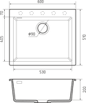 Превью картинка Rivelato ZENO 6051 1-чаш 600*510 Nero profondo #2