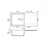 Превью картинка Гранитная мойка Omoikiri Sakaime 100-BE Tetogranit/ваниль #2
