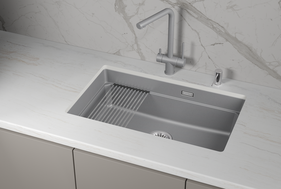 Фото Кварцевая мойка GRANULA 7303iU, АЛЮМИНИУМ