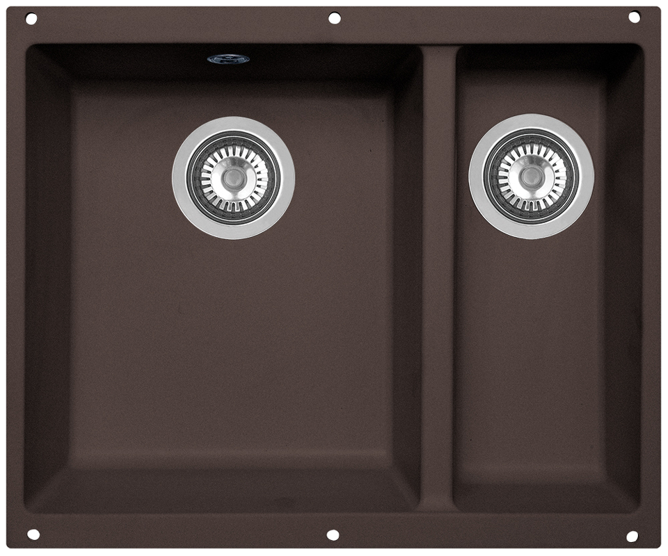 Фото Гранитная мойка Zigmund & Shtain INTEGRA 500.2 Швейцарский шоколад