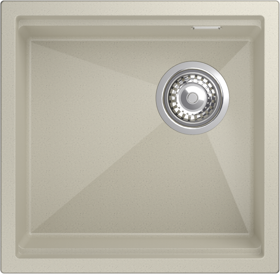 Фото Гранитная мойка Rivelato LINO 454-R 1-чаш 450*440 beige scuro