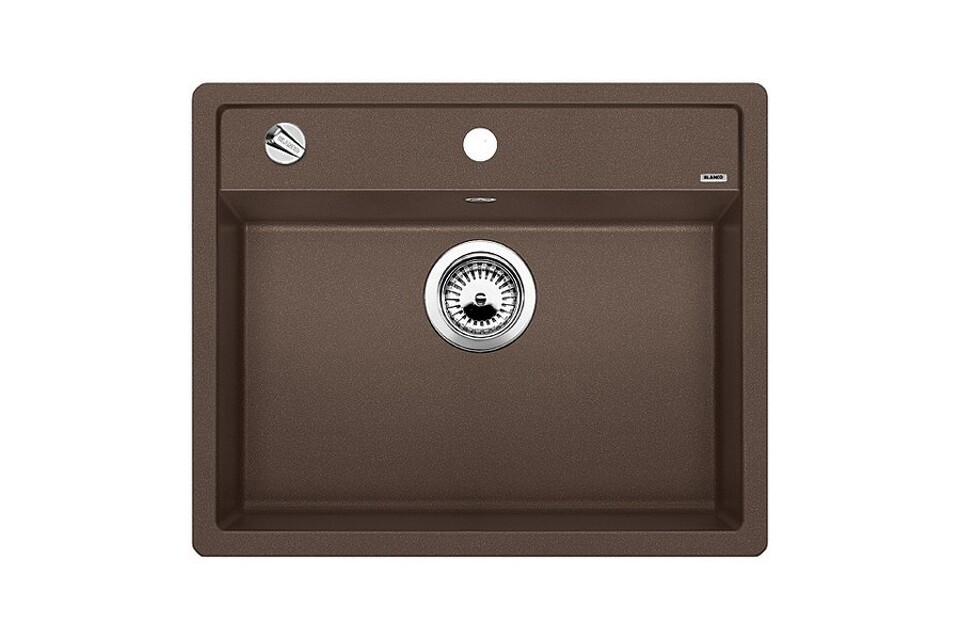 Фото Гранитная мойка Blanсo DALAGO 6 SILGRANIT PuraDur кофе с клапаном-автоматом