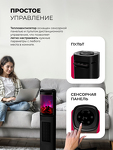 Превью картинка Вентилятор Lex LXCR 1525,обогреватель керамический, с очагом 2000Вт ( черный) #2