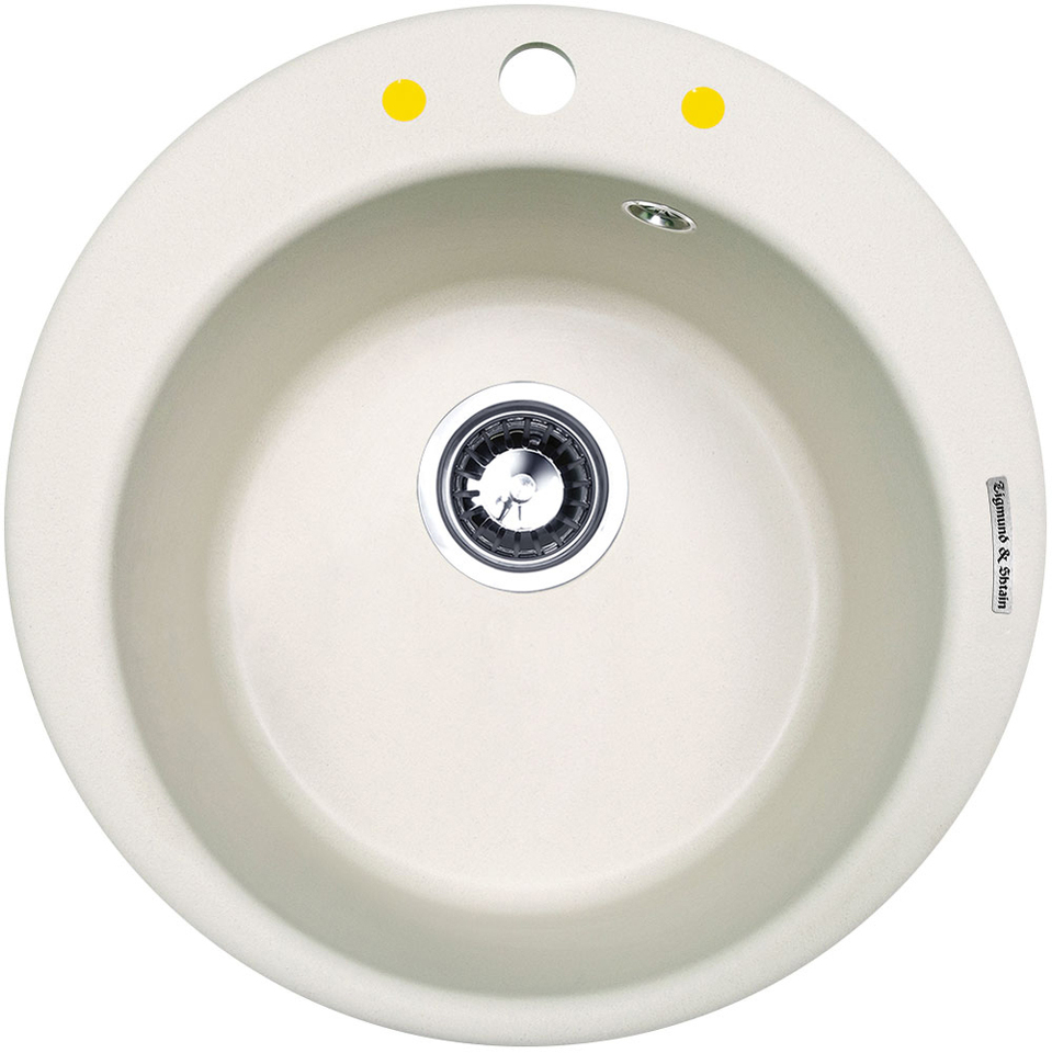 Фото Гранитная мойка Zigmund & Shtain KREIS 480 Индийская ваниль