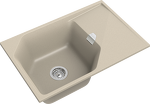 Превью картинка Кварцевая мойка Rivelato LOCUS 75 1-чаш 750*500 beige scuro #2