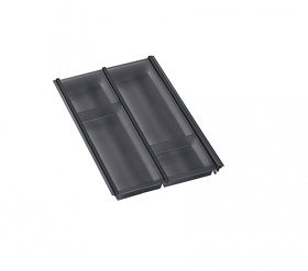 Картинка NinkaPlast Лоток CUISIO PRO для столовых приборов, ширина фасада 400 мм, 310-335х473х55 мм, черный