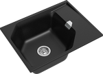 Превью картинка Кварцевая мойка Rivelato LOCUS 65 1-чаш 650*500 nero #2