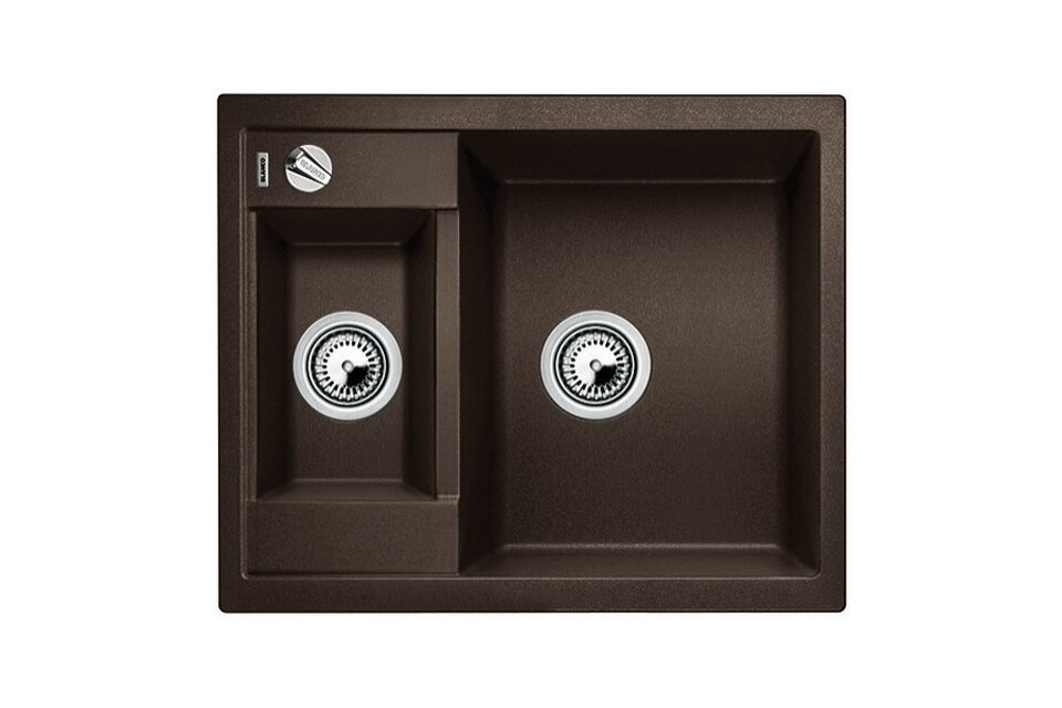 Фото Гранитная мойка Blanсo METRA 6 SILGRANIT PuraDur кофе с клапаном-автоматом
