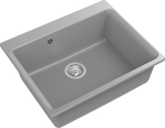 Превью картинка Кварцевая мойка Rivelato AXEL 60 1-чаша 630*520мм grigio metallizzato #2