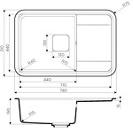 Превью картинка Гранитная мойка Omoikiri Tasogare 78-PA Artgranit/пастила #2